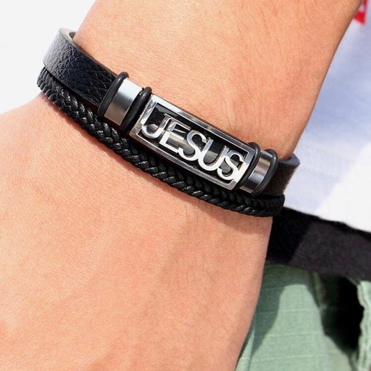 WWJD JESUS Multi-Layer Leather BraceletBracelet