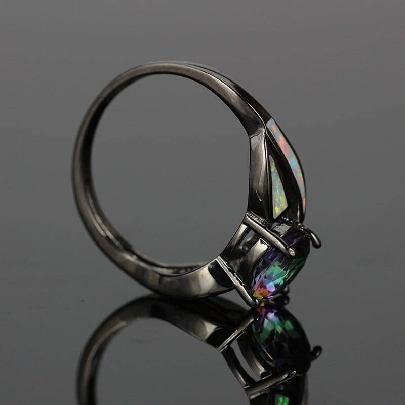 Rainbow Topaz Fire Opal RingRing