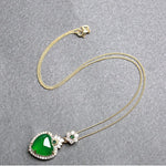 Love Crystal Emerald NecklaceNecklace