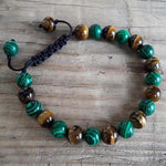 Tiger Eye and Malachite Good Fortune Braceletsbracelet