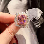 Luxury Pink Elegant Fire Opal Adjustable RingRing