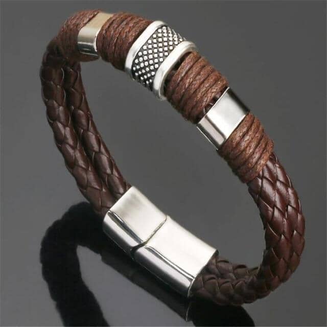 Trendy Genuine Leather Bracelets for MenBraceletStyle 2