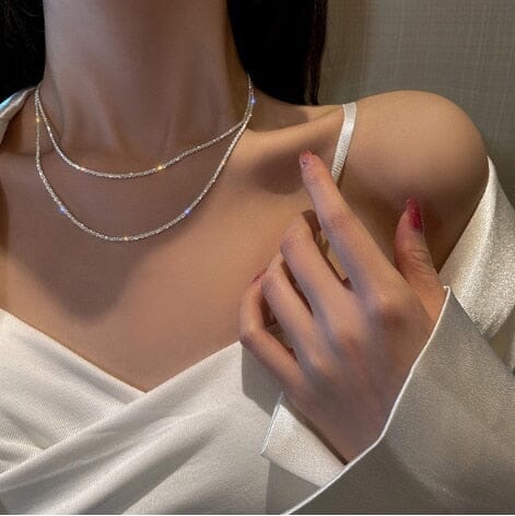 Elegant Simple Water-wave Pearl NecklaceNecklaceCH-25