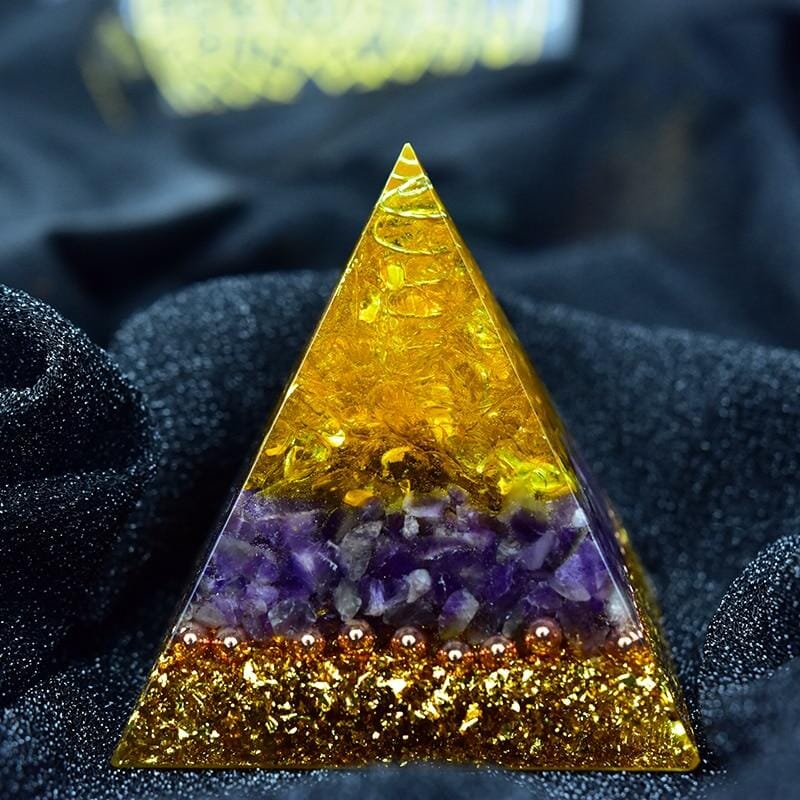 Orgone Pyramid Amethyst Citrine CrystalHealing Crystal