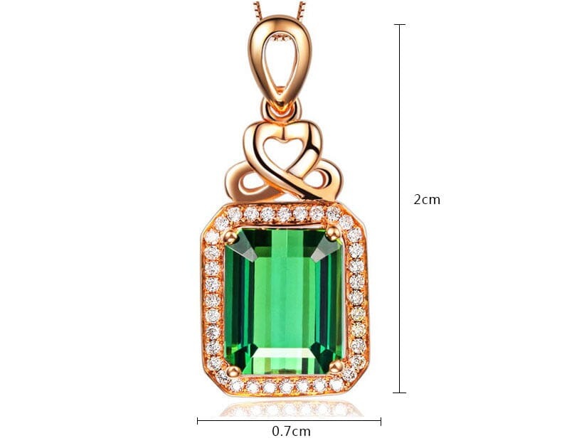 Infinite Love Emerald Rose Gold NecklaceNecklace