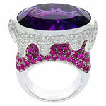 Classic Luxury Fashion Purple Oval Stone RingRing6ZD0823-1