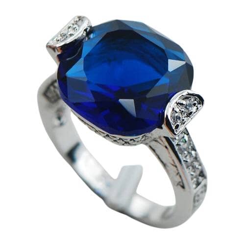 Blue Hope Classic Sapphire CZ Ring - 925 Sterling SilverRing