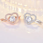 Romantic True Love Heart Diamond Ring - 925 Sterling SilverRing