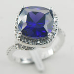 Lovely Uniquely Made Sapphire CZ Fashion Ring - 925 Sterling SilverRing6