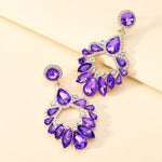 Luxury Design Chandelier Large Dangle EarringsEarringsPurple