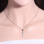 Fire Opal Cross NecklaceNecklace