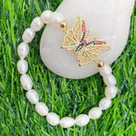 Simple Style Boho Virgin Mary Natural Freshwater Pearl Beaded Handmade WWJD BraceletBracelettype 1217cm