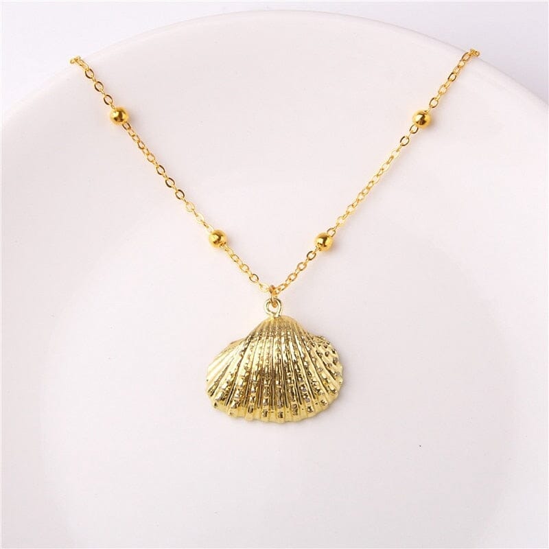 Boho Shell Necklace Sea Shell Chain Pendant NecklaceNecklace