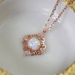 Charm Opal Pendant NecklaceNecklace
