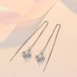 Exquisite Jade Clover Long Tassel Earrings - 925 Sterling SilverEarrings13