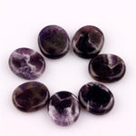 Assorted 7 pieces/lot Palm Stone Jade Crystal Reiki Healing Chakra With Free PouchRaw StoneAmethyst