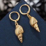 Puka Shell Cowrie Statement Dangle EarringsEarringsEH1812