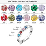 Personalized 4 Birthstones RingRing
