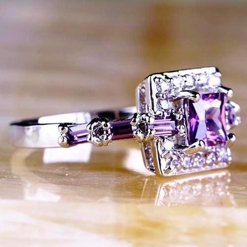 Amethyst Square Crystal RingRing