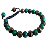 Tiger Eye and Malachite Good Fortune Braceletsbracelet