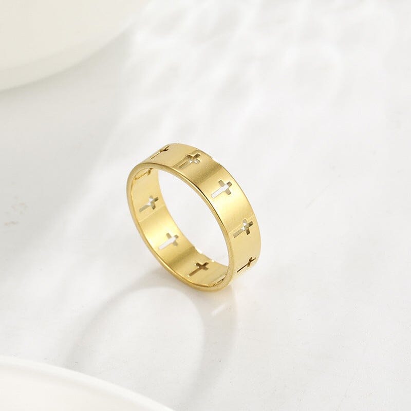 Hollow Cross Personality Punk Finger RingRing