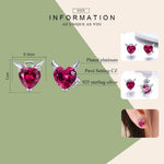 Little Evil and Angel CZ Garnet Earrings - 925 Sterling SilverEarrings