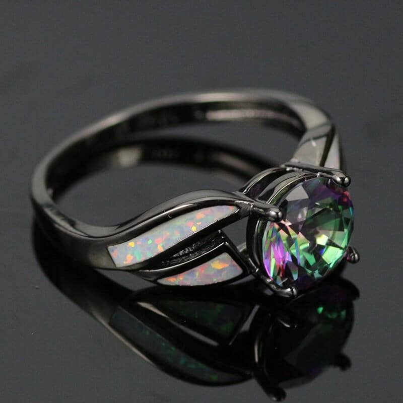 Rainbow Topaz Fire Opal RingRing