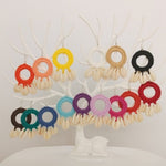 Fashion Boho Beach Puka Shell Crochet EarringsEarrings