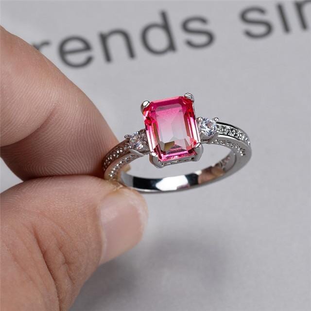 Gorgeous Spinel Silver Plated RingRing