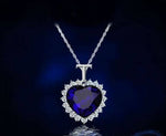Heart Of The Ocean Sapphire Crystal Chain NecklaceNecklace