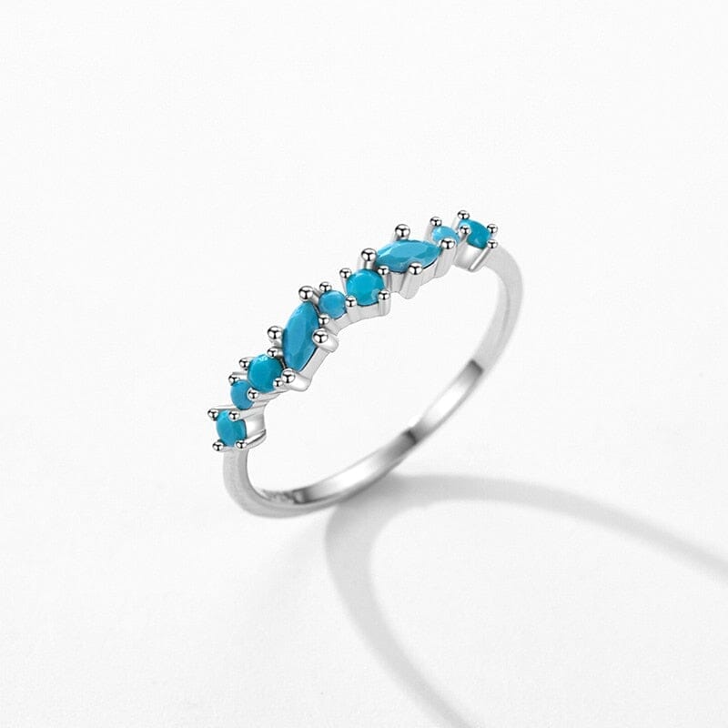 Modern Elegant Turquoise Ring - 925 Sterling SilverRing