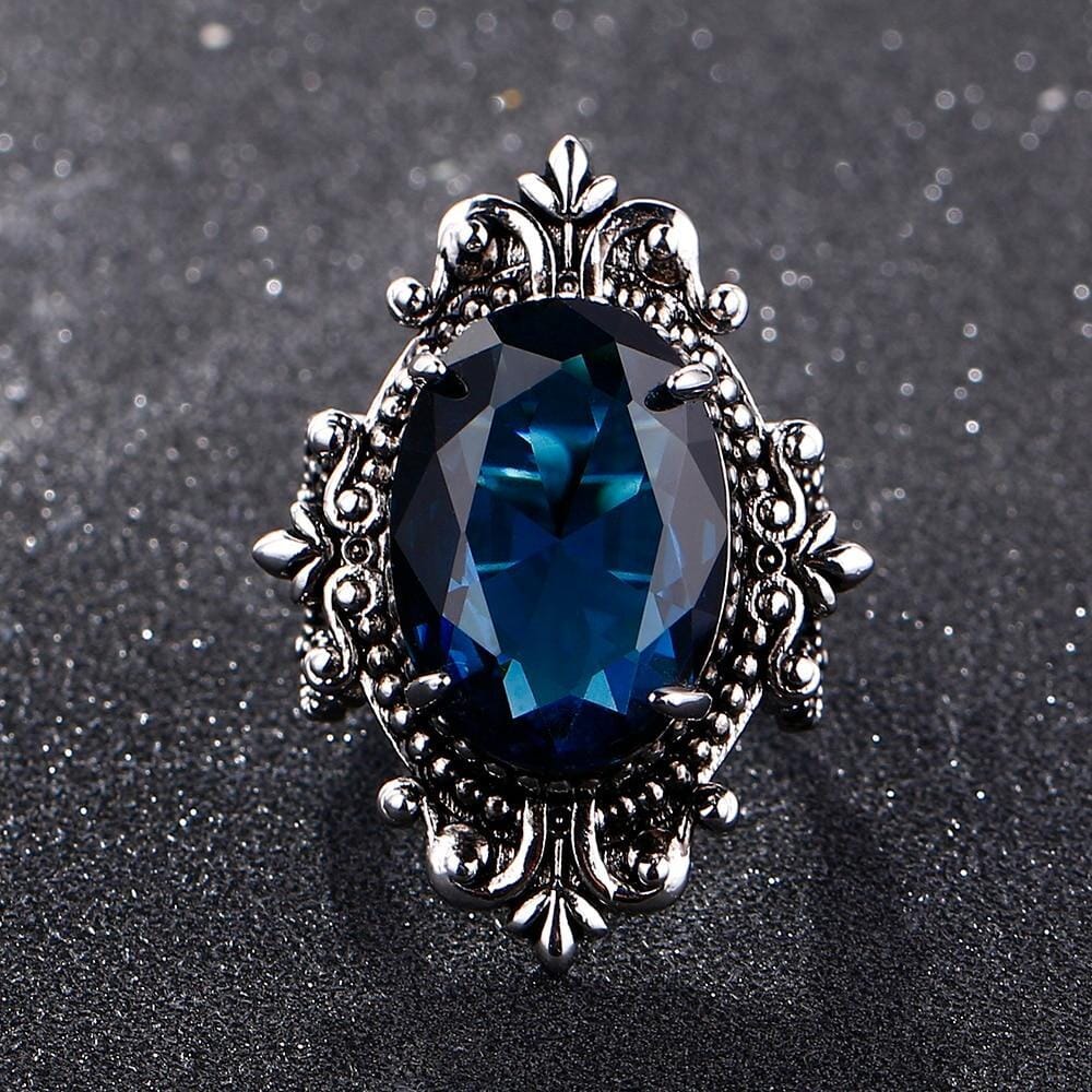 Blue Sapphire Peacock Vintage RingRing