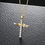 WWJD Angel Wings Cross NecklaceNecklace