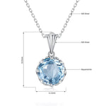 Natural Raw Stone Aquamarine Pendant Without Necklace - 925 Sterling SilverPendant
