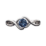 Charming Blue Cubic Zirconia Unique Design Ring